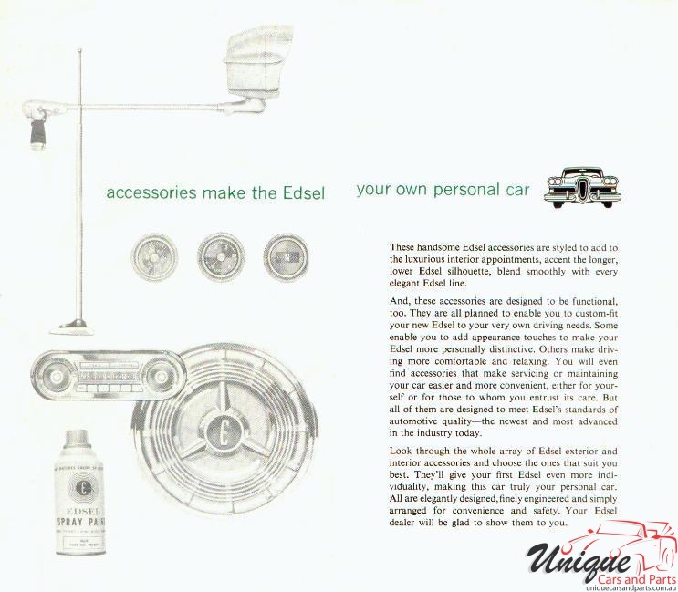 1958 Edsel Accessories Brochure Page 4